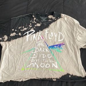 Oversized Pink Floyd cropped t shirt